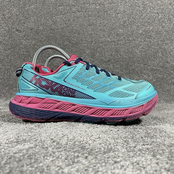 Hoka One One W Stinson ATR 4 Light Blue Pink Athletic Running Shoes Women’s Sz 8 - Picture 1 of 11